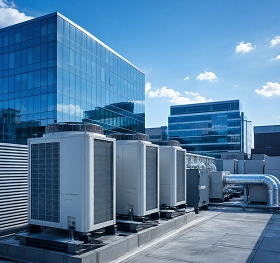 Climatização empresarial em prédio comercial